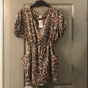 Leopard dress with pockets